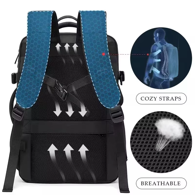 BANGE extensible hommes sac à dos étanche 17.3 pouces sac à dos pour ordinateur portable homme grand