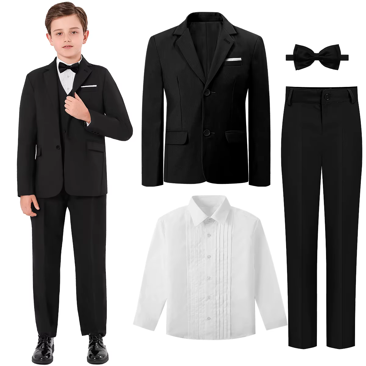 Costume de smoking pour enfants, pour adolescents, mariage, pâques, église, tenue formelle, cadeau d