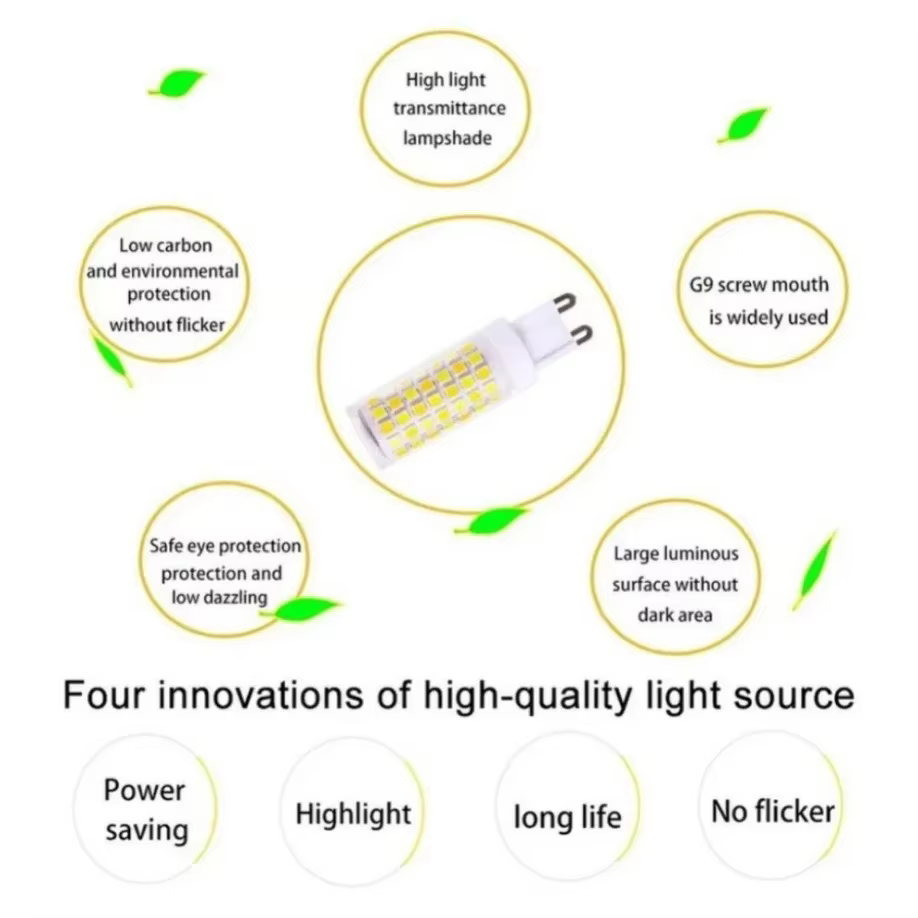 Ampoule LED G9 3W 5W 7W AC 220V G9, lampe LED SMD2835 G9, lumière épis de maïs, remplacement 30W 40W