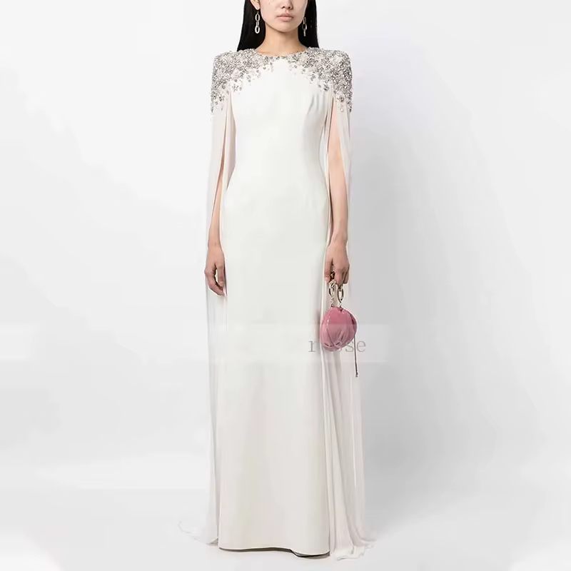 HIGH STREET Nouvelle Collection 2026 Robe de Soirée Longue Maxi pour Femme à Manches Longues Ornée d