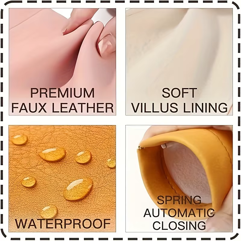 Étui à lunettes de soleil en cuir PU, fermeture automatique, sac de rangement pour lunettes, housse 