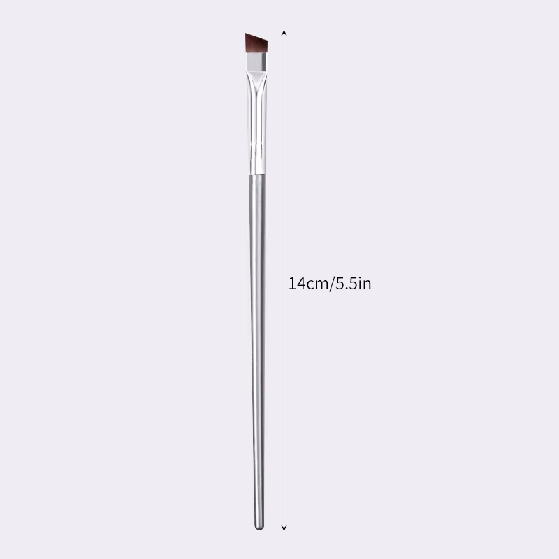 Ensemble de pinceaux Eyeliner à lame Super fine argentée, 12 pièces, pinceaux de maquillage doux, br