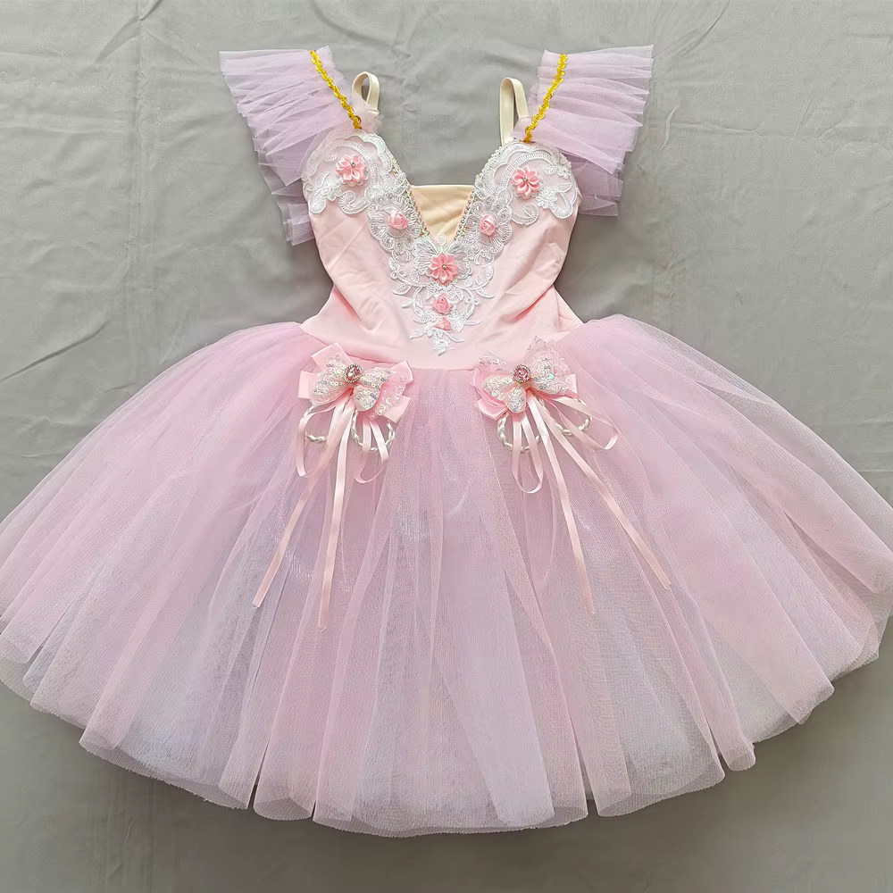 Jupe de ballet pour enfants, jupe de danse pour filles, programme de danse sur campus, costume de da