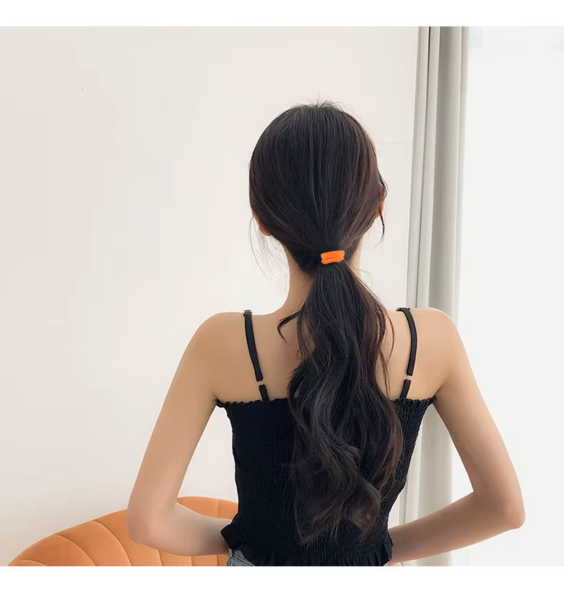 20/50/100 pièces Quatre saisons artificiel astiques Bandes De Cheveux Bol 4CM Bonbons Scrunchie arti