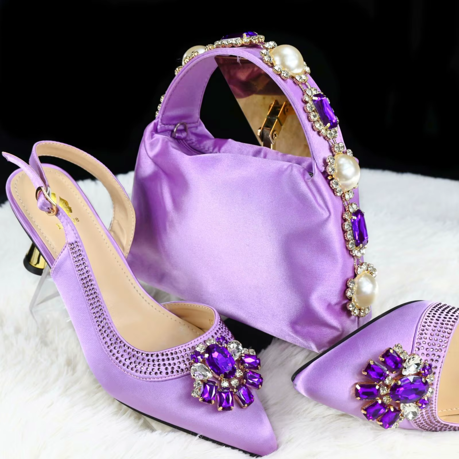 Doershow dernière conception italienne Style de mode dames chaussures avec sac assorti ensemble 2025