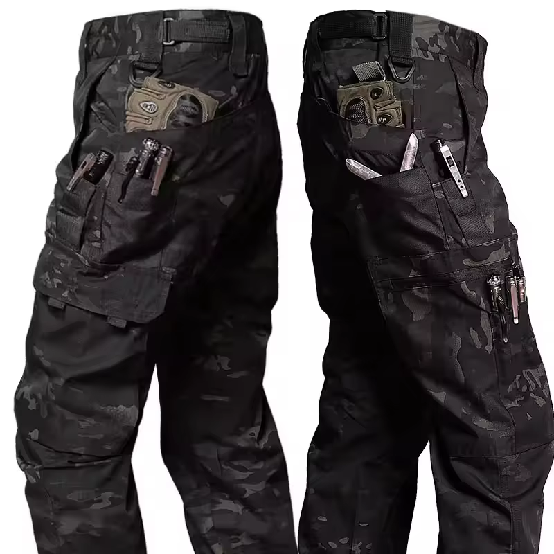 Pantalon de travail multi-poches pour hommes, imperméable, jambe droite, Cargo, résistant à l'usure,