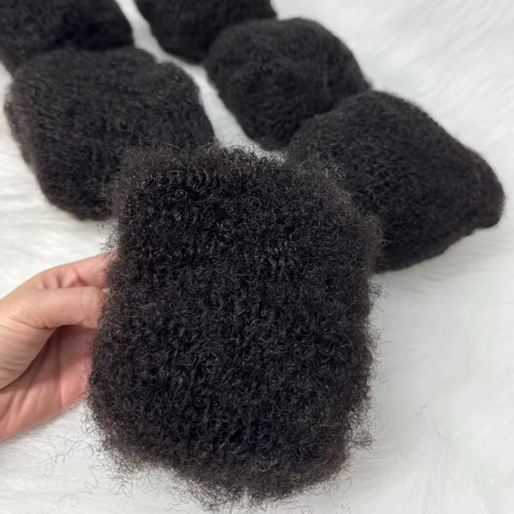 Cheveux humains afro crépus en vrac pour extensions de dreadlocks, 100 % cheveux naturels, 30 g/paqu