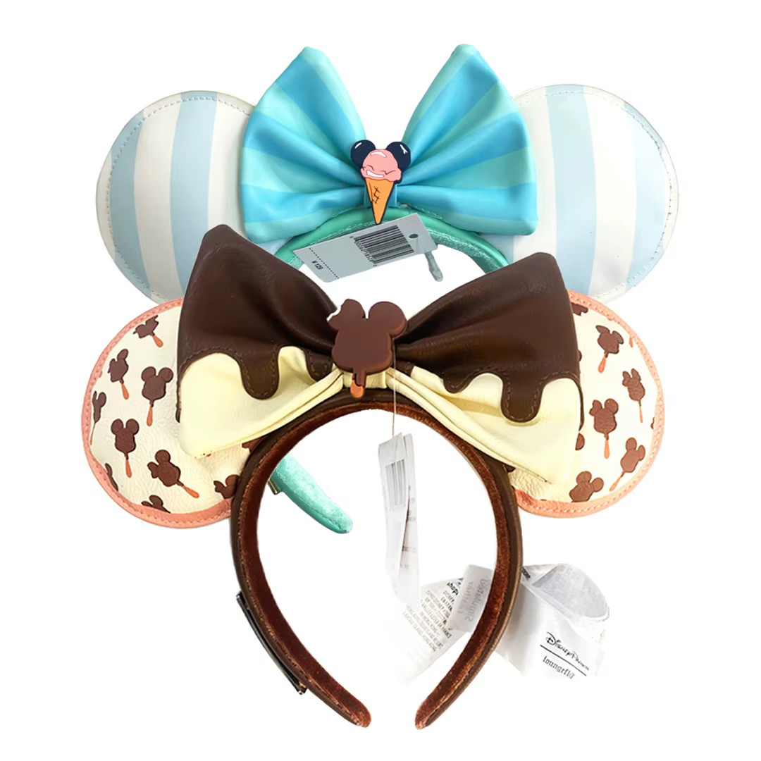 Bandeau d'oreille Disney Minnie Mouse, 2 pièces, nouvelle coiffure de princesse Disney pour vacances