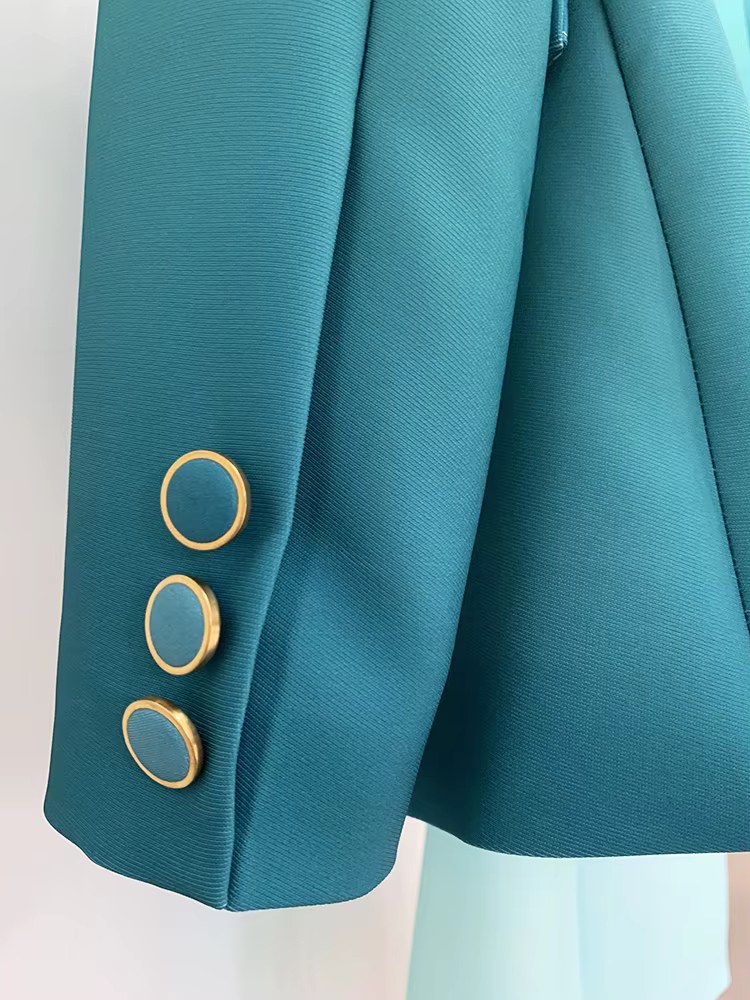 Ensemble de costume de créateur HIGH STREET, dernière mode 2026, pour femme, imprimé dégradé, blazer