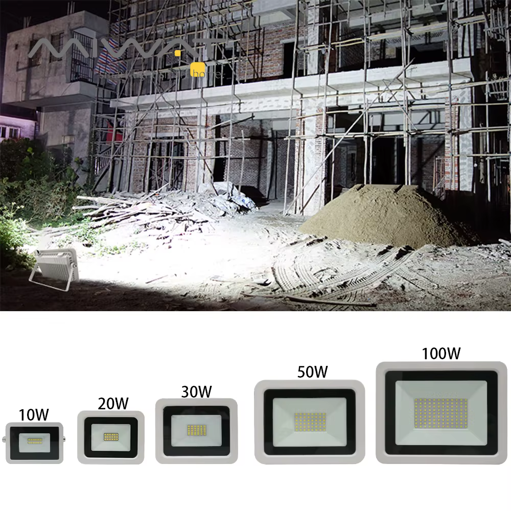 Projecteur LED blanc 100W 50W 30W 20W 10W AC 220V, réflecteur extérieur étanche, lampadaire, appliqu