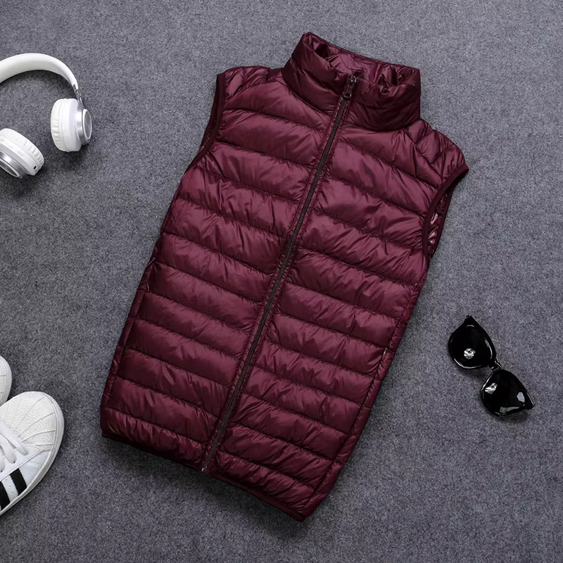 Automne et hiver hommes 90% duvet de canard blanc gilet décontracté léger vers le bas chaud solide s