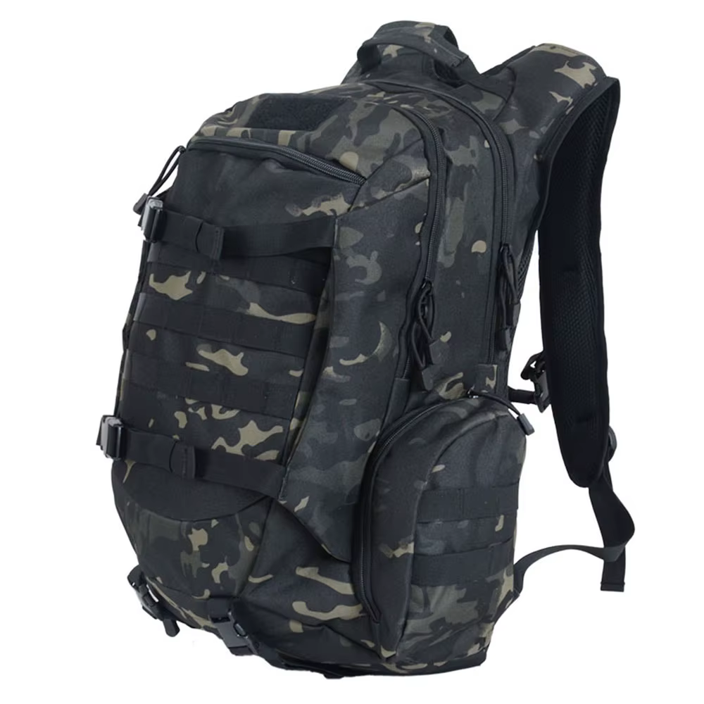 Sac à dos de randonnée et de camping extérieur 45L grande capacité, sac à dos tactique camouflage pl