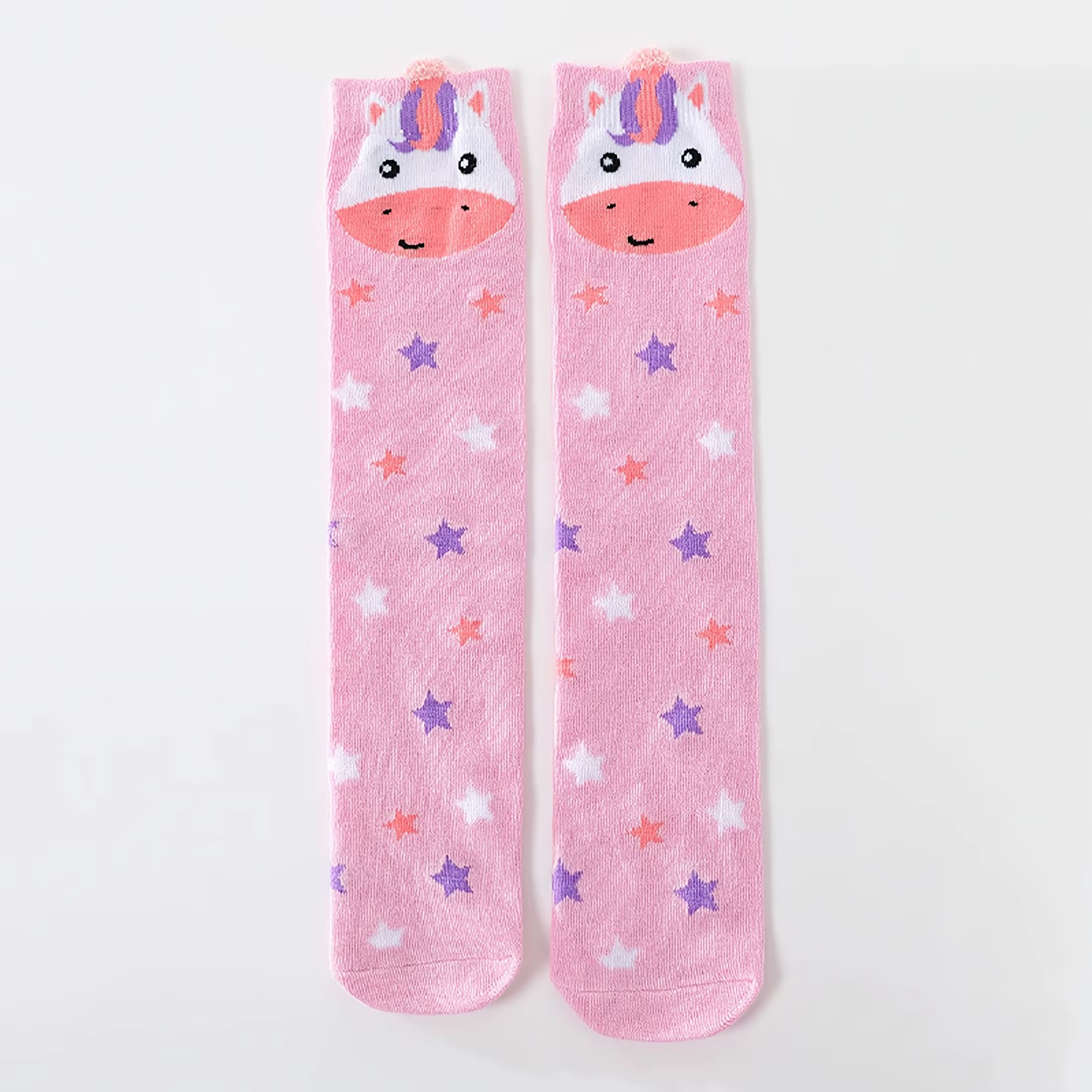 2 paires de chaussettes hautes en forme de cœur de lapin pour filles, chaussettes au-dessus du genou