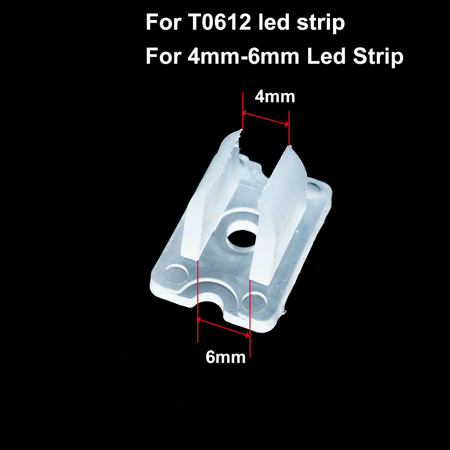Clip de bande néon 6x12mm / 8x16mm 12mm 15mm, fixation de connecteur LED, Clips de montage en plasti