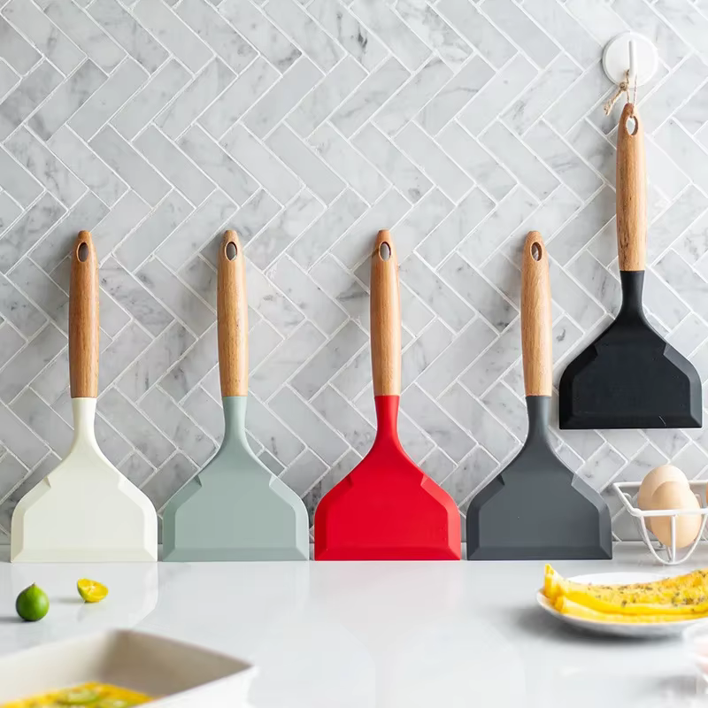 Spatule en silicone antiarina à large bouche Yuzi, Eva d'omelette, crêpes, œufs frits, pelle, access