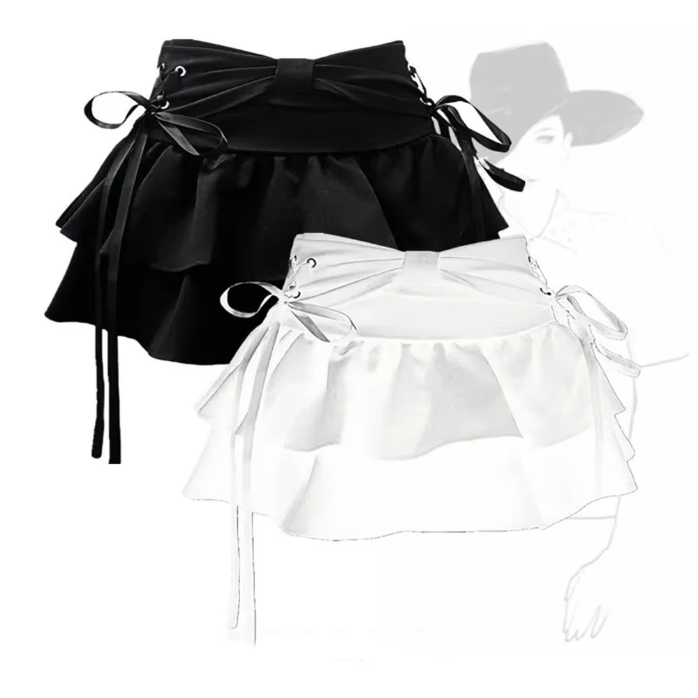 Mini jupe en jean gothique pour femmes, Streetwear américain, Vêtements sexy, Ligne A, Vintage, Noeu