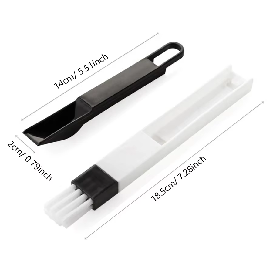 Brosse de nettoyage Portable deux en un, nettoyeur multifonctionnel de rainures de clavier de porte 