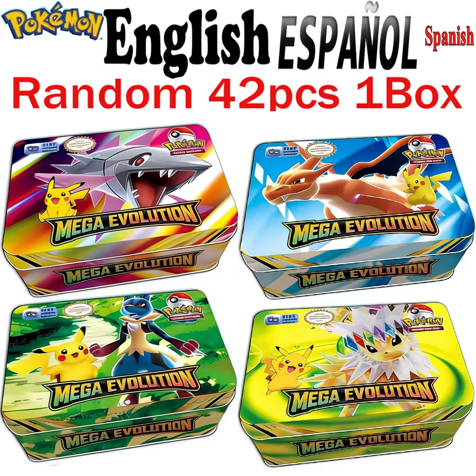 MEGA EVOLUTION 42 pièces cartes Pokemon jouets de combat origine perdue boîte Pokemons avec Pikachu