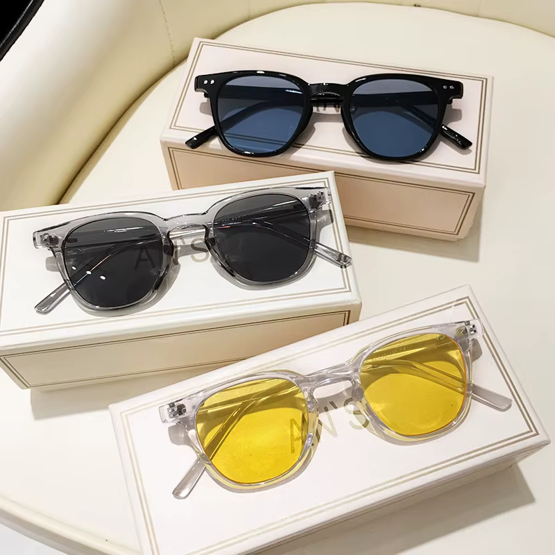 Nouvelles lunettes de soleil carrées vintage pour femmes et hommes, lunettes de soleil rondes de lux