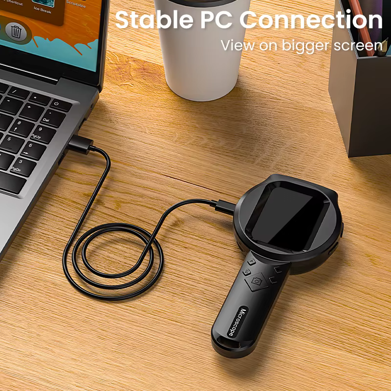 Loupe numérique Portable 100X, Microscope HD 1080P, loupe portative IPS de 2.8 pouces pour la répara