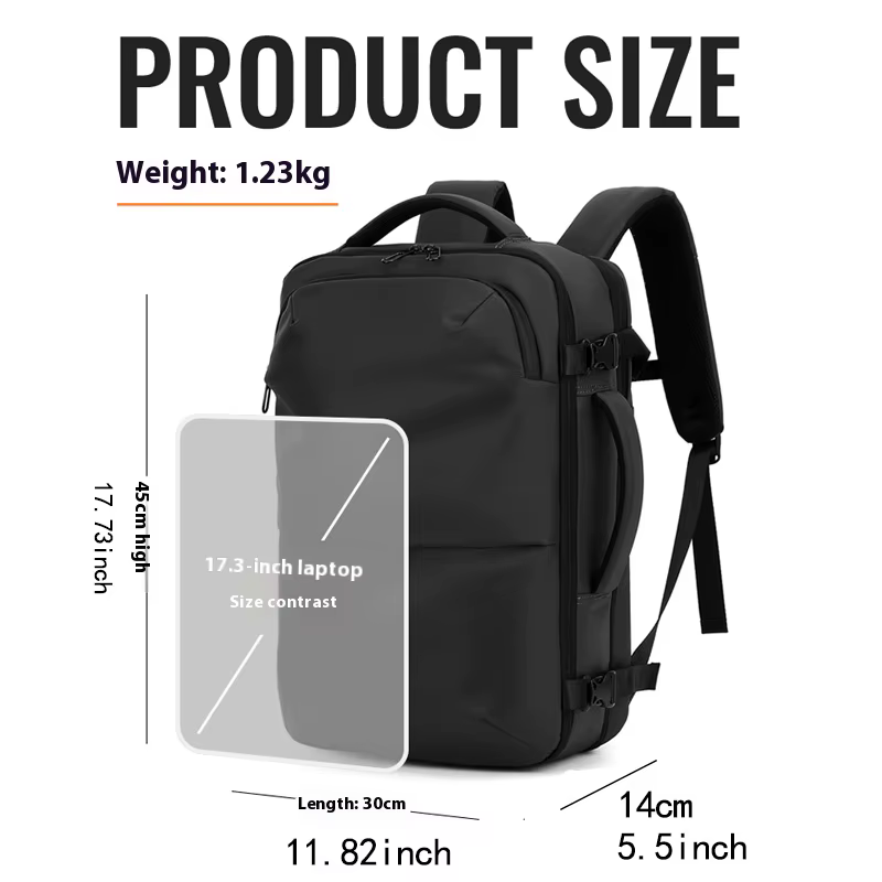 Sac à dos de compression sous vide pour hommes, sac à dos extensible à séparation sèche et humide, s