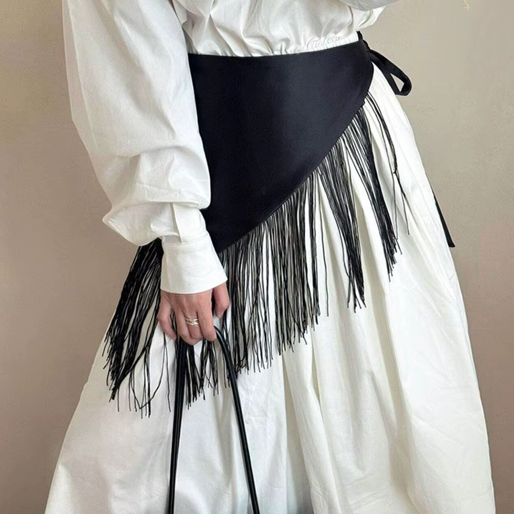 Ceinture de taille large, Corset, chemise, robe, manteau, accessoires de décoration, pompon rétro, t