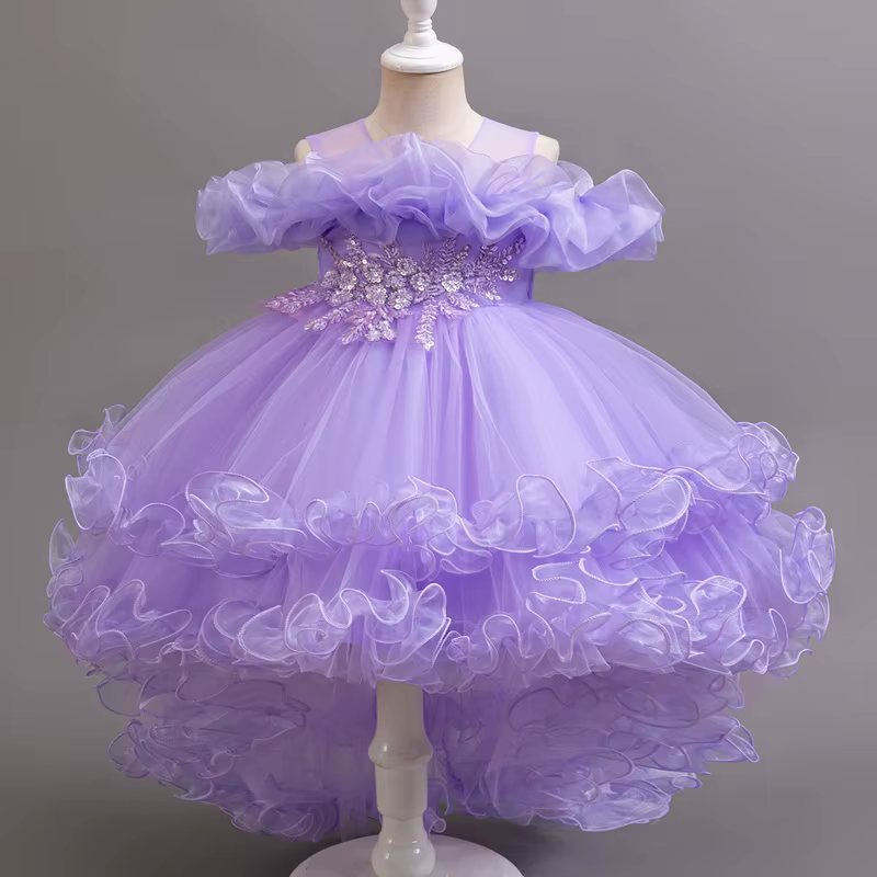 Robe de Princesse à Paillettes pour Fille, Tenue de Mariage, de Noël, de ixd'Anniversaire, Douce et