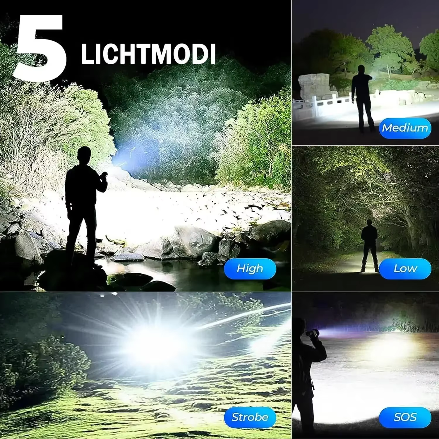 Lampe de poche GT10 Rechargeable, Super brillante, Portable, Ultra puissante, longue portée, torche 
