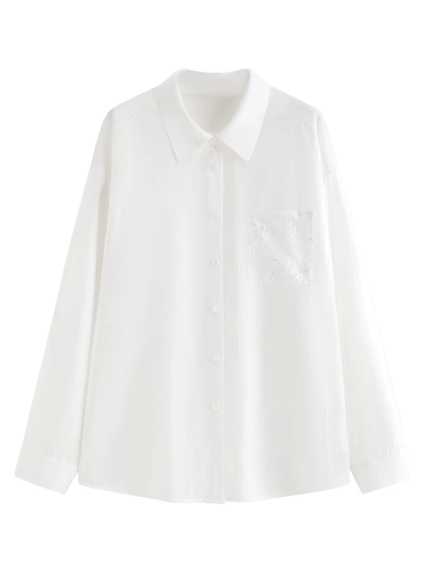 Chemisier blanc à nœud et dentelle pour femme FSLE 2026, col en V, manches courtes, chemise de créat