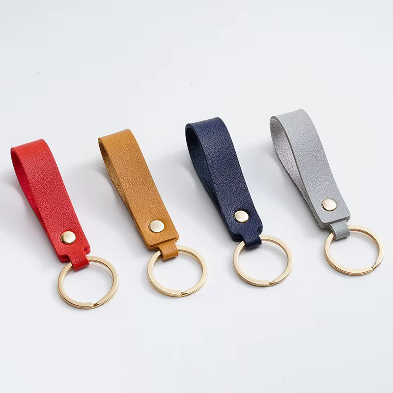 Porte-clés en cuir PU, 8 couleurs, cadeau d'affaires adapté aux hommes et aux femmes, sangle de clé 