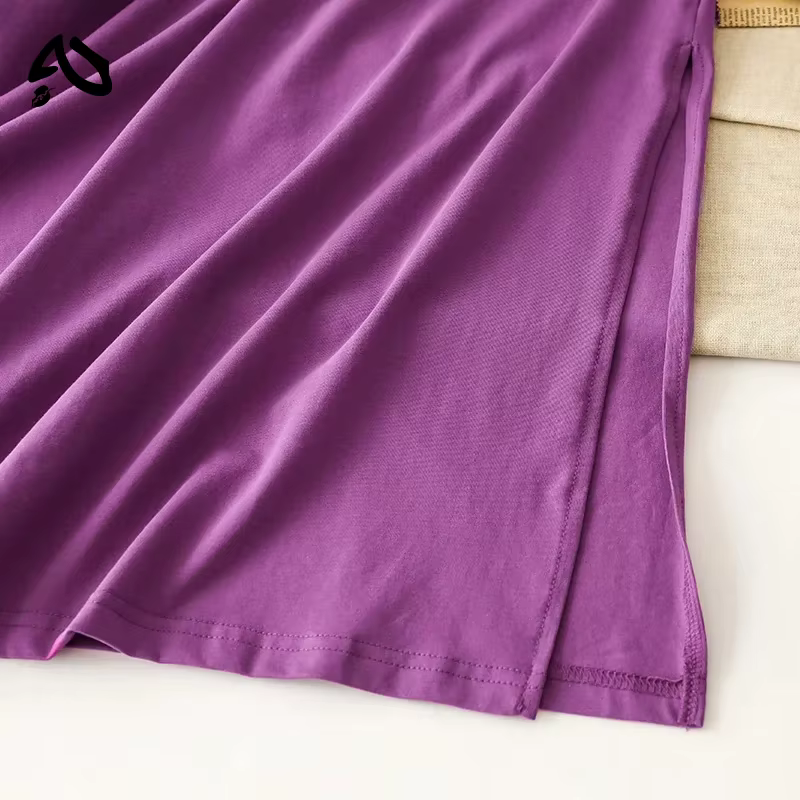 Robe longue décontractée en coton pour femme, ample, à manches longues, col rond, couleur unie, styl