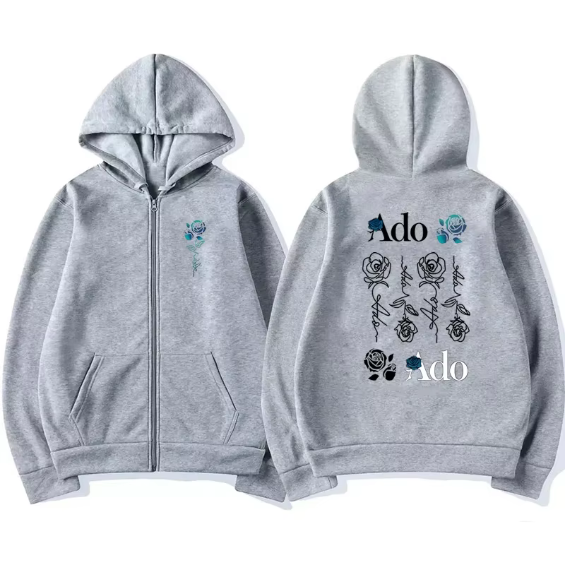 2025 Ado graphique imprimé sweat à capuche avec fermeture éclair automne hiver hommes femmes décontr