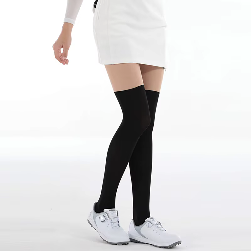 Pgm – bas Anti-UV pour femmes, bas de Golf, jambes respirantes en Patchwork, Anti-transpiration, col