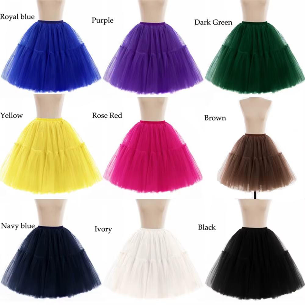 MisShow femmes Tutu jupe courte taille haute maille doux Tulle jupe bouffante Pettiskirt bal robe de