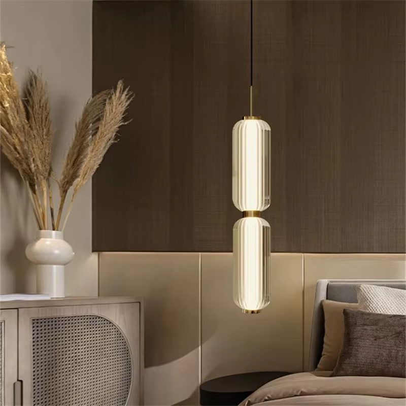Lampe Suspendue Minimaliste en Verre de Style Rétro Américain, Luminaire Artistique Idéal pour un Re