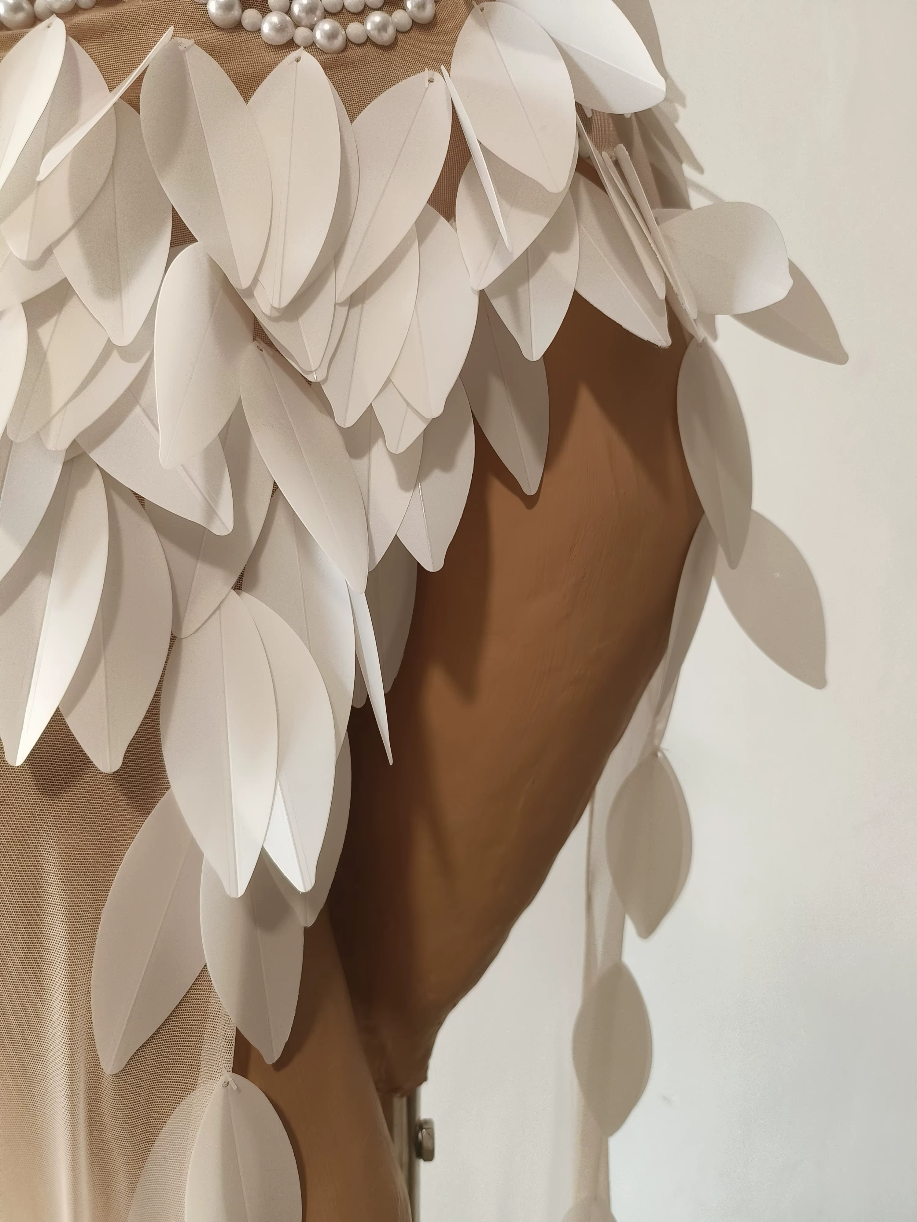 Robe Maxi transparente en maille sans bretelles, élégante, perles brillantes, pour femmes, fête d'an