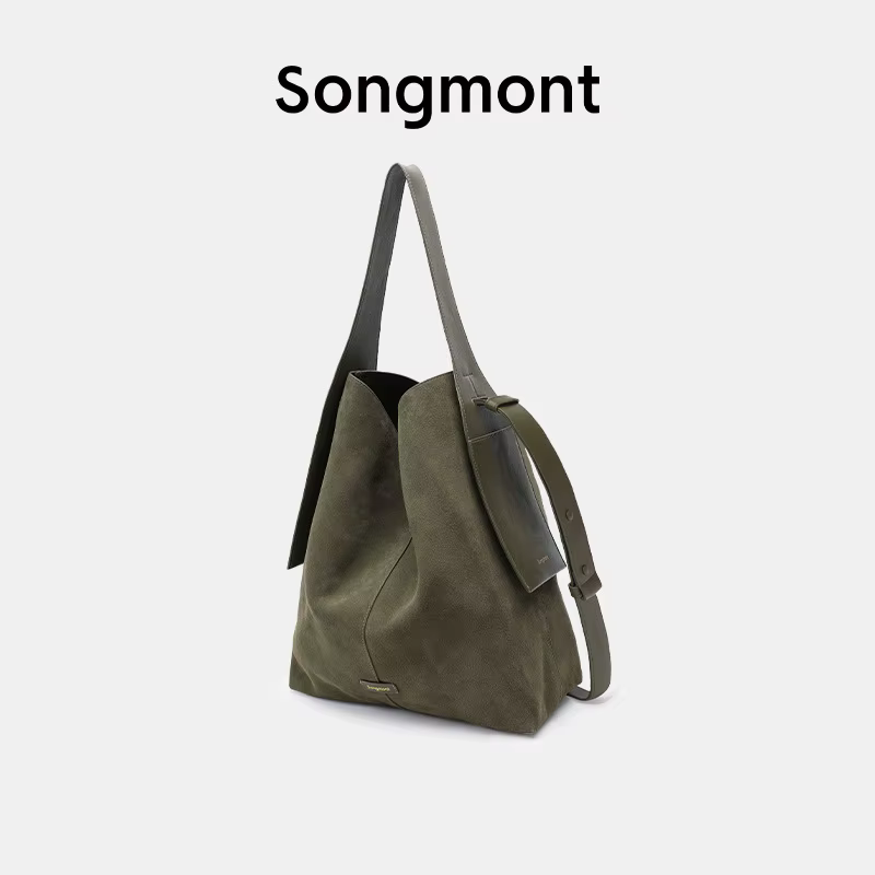 Sac Songmont, sac à main à crochet d'oreille en daim sous les bras, sac à bandoulière simple