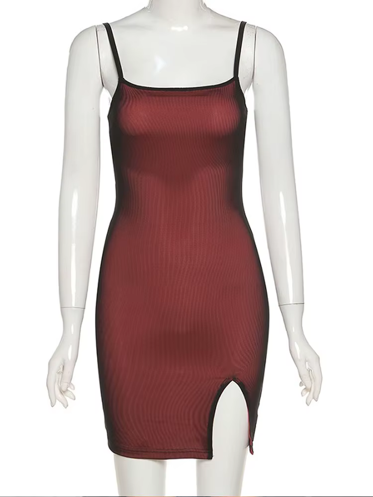 Robe moulante en maille Double couche pour femmes, Sexy, sans manches, moulante, Bandage élastique,
