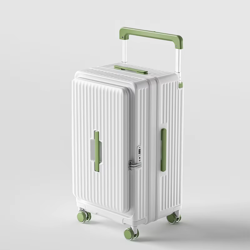 Bagage extensible de grande capacité, valise trolley épaisse à ouverture frontale, valise de voyage 