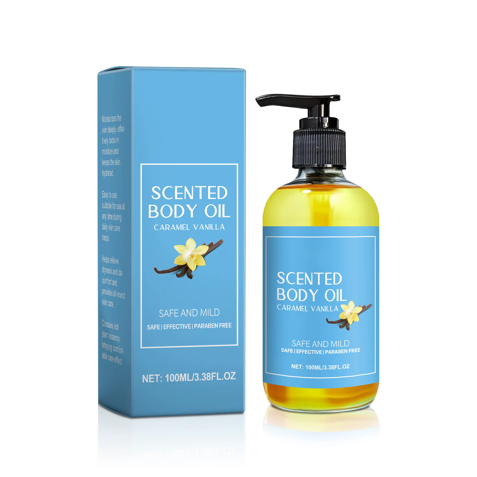 Huile corporelle anti-stress à la vanille (1-5 pièces) - Hydrate et apaise en profondeur les muscles