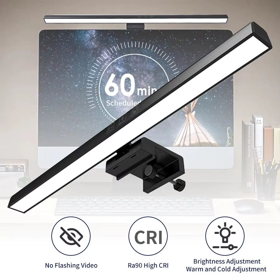 LED lampe de bureau moniteur barre lumineuse PC ordinateur écran réglable lumière 33 cm 50 cm bureau