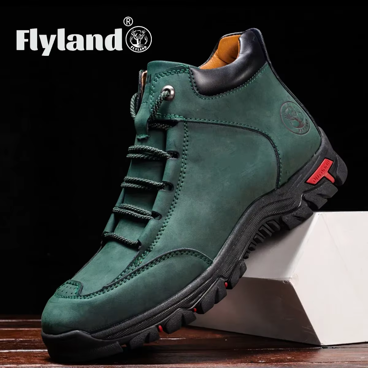 FLYLAND-Bottes de rinçage pour hommes, chaussures classiques en cuir, décontractées, faites à la mai