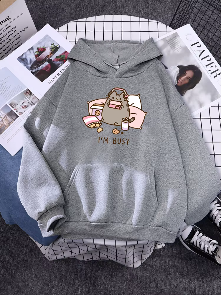 Sweat à capuche décontracté pour femme avec écouteurs, pull de poche simple, sweat doux extérieur, h