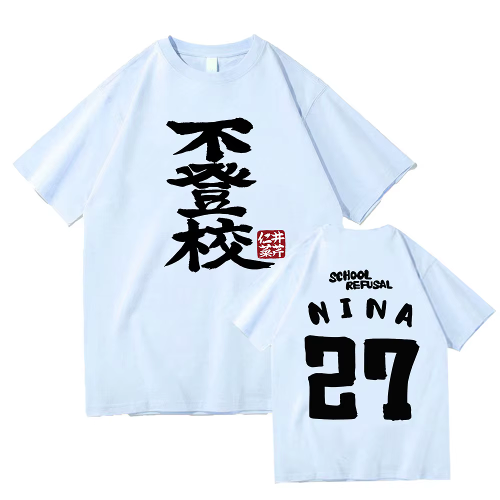 T-shirt graphique Cruciseri pour filles, anime japonais, t-shirt Cry Band, coton décontracté, impres