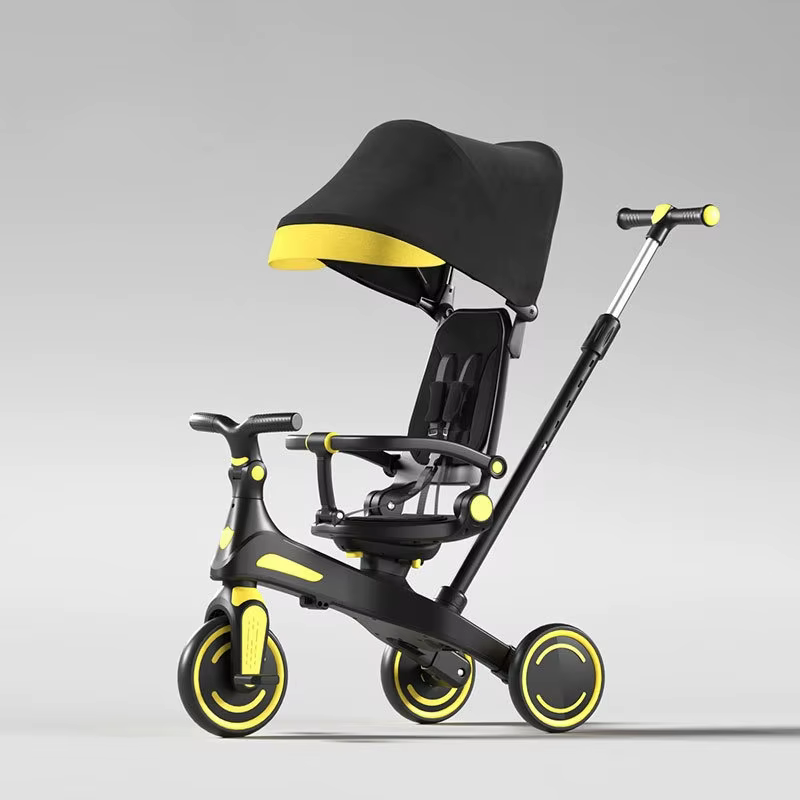 Poussette Trike pour bébé, siège pliable et réversible, conception Anti-basculement, cadre en Fiber 