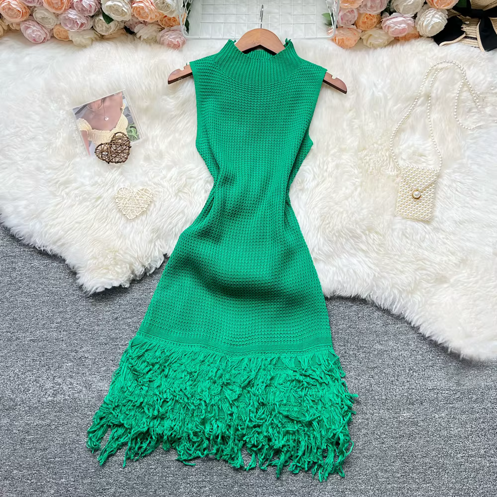 YuooMuoo femmes robe 2026 nouvelle mode d'été Sexy ajouré couture sans manches moulante robe de soir