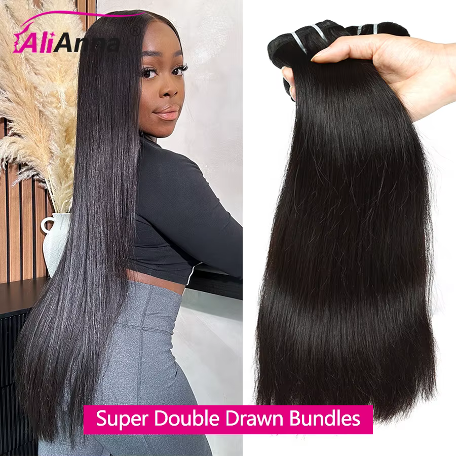 Mèches naturelles brutes vietnamiennes Super Double tirage, Extensions de cheveux lisses non traités