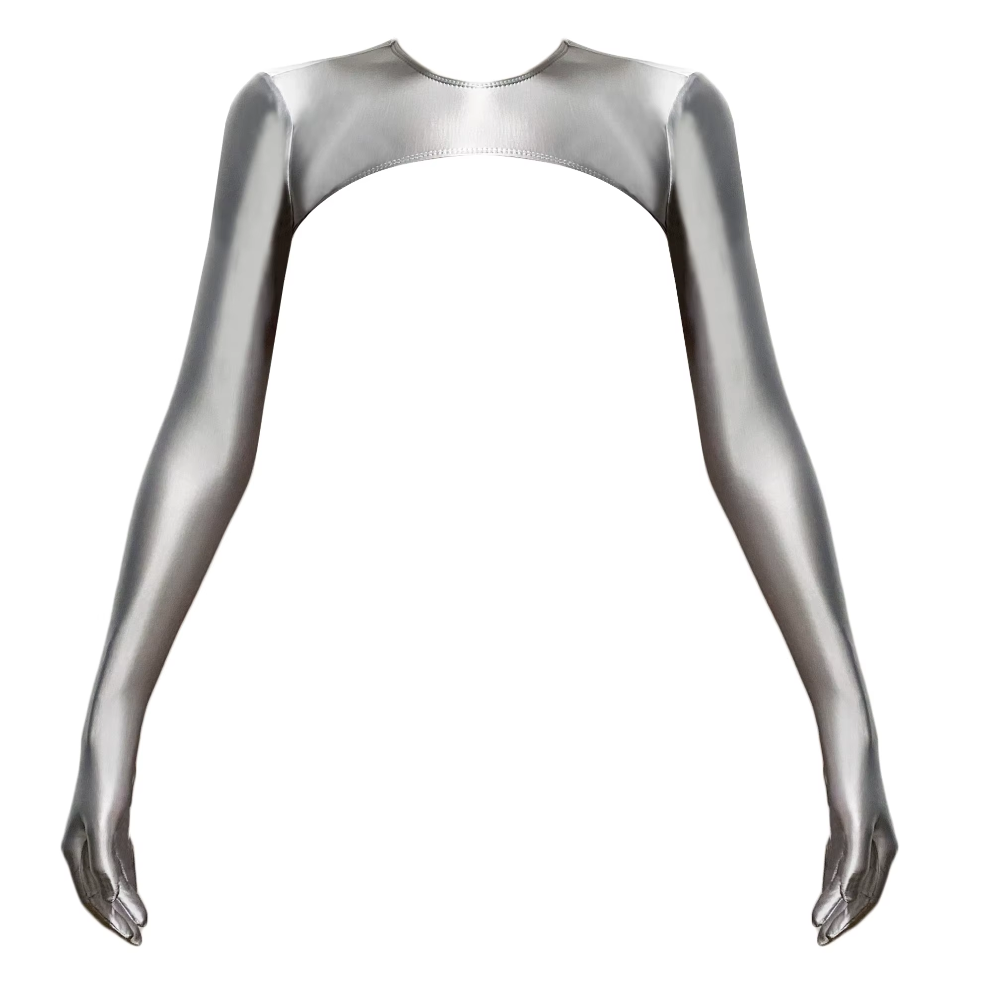 Gants ajustés en satin brillant XClocKNYoung, à manches longues, pour le yoga, les loisirs, la plage