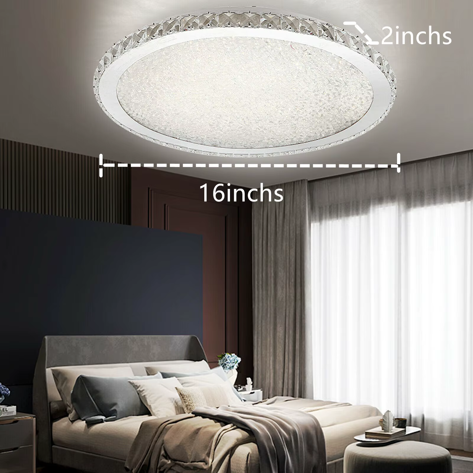 LOYALHEARTD-Plafonnier LED Rond en Clip au Design Moderne, Luminaire Décoratif de Plafond, avec Gout