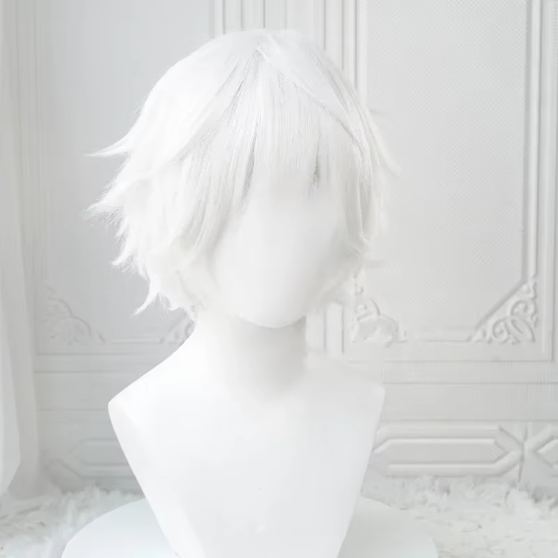 Anime Oke eki Ken Cosplay Perruques, Perruques Courtes, Patch pour les Yeux, Degré de Chaleur, Cheve